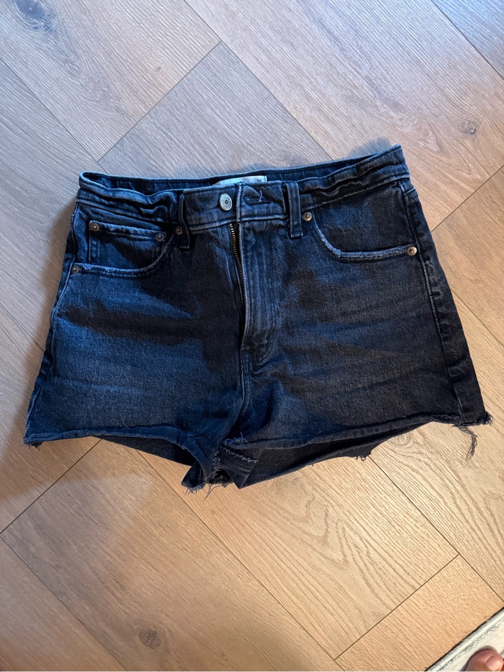 Abercrombie & Fitch Black Denim Cutoff Shorts